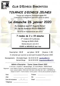 Tournoi Jeunes Ermont - Dimanche 26 janvier 2020